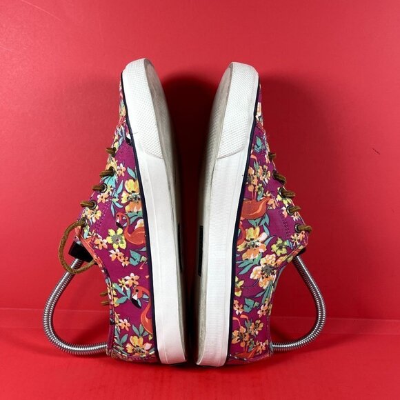 Sperry Top -Sider Women's Pink Floral Print Boat Shoe Size 8.5 - Picture 8 of 9
